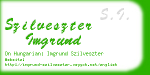 szilveszter imgrund business card